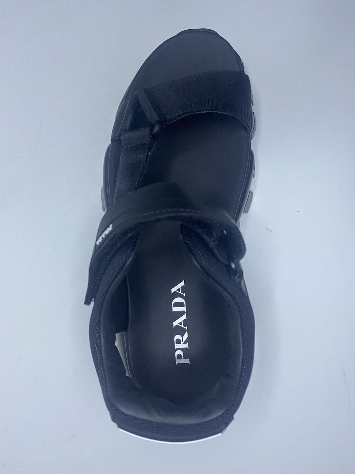 Men’s Size 10 US (9 UK) PRADA Lug-Sole Sport Sandals New In Box Black