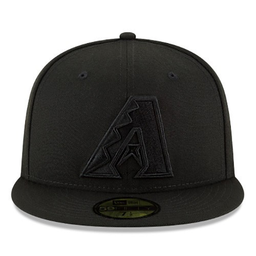 New Era Arizona Diamondbacks Black on Black Youth Fitted Hat MLB Basic Kids Cap