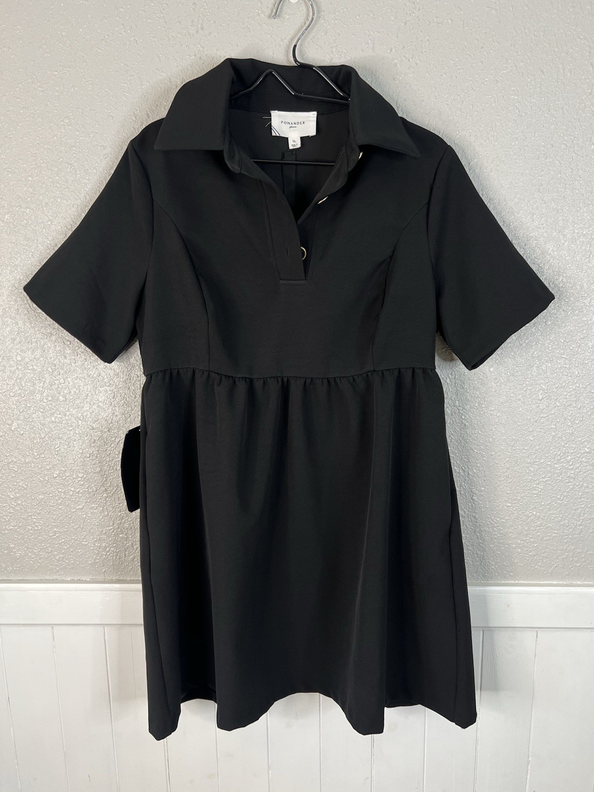 Pomander Place Tuckernuck Dress XL Black Arnelle Dress Classic Black Preppy NEW