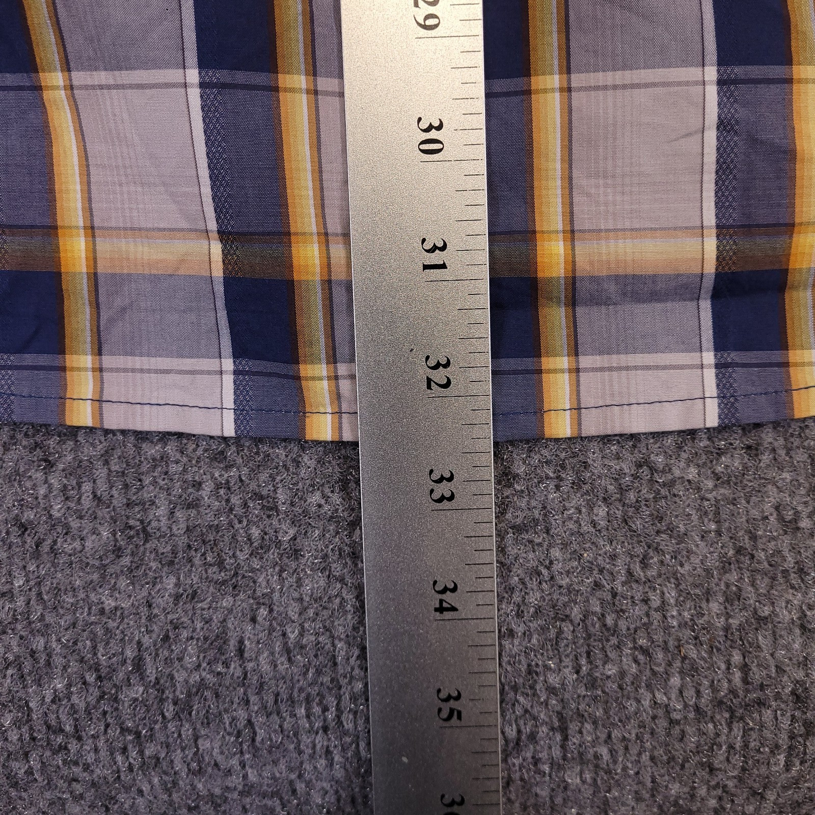 7D 7 Diamonds Mens 2XL Shirt Plaid Cotton Short Sleeve Trim Contrast Spread
