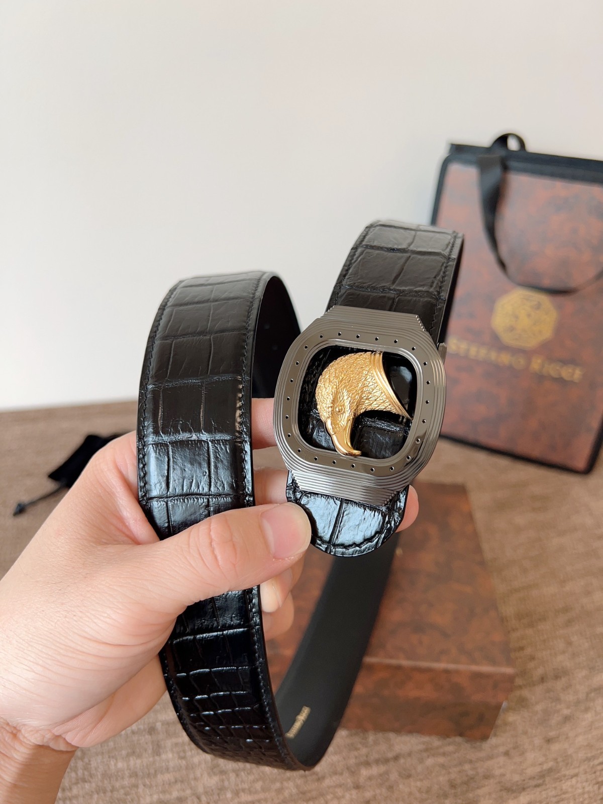 Authentic Stefano Ricci belt width 3.8cm/1.5inch