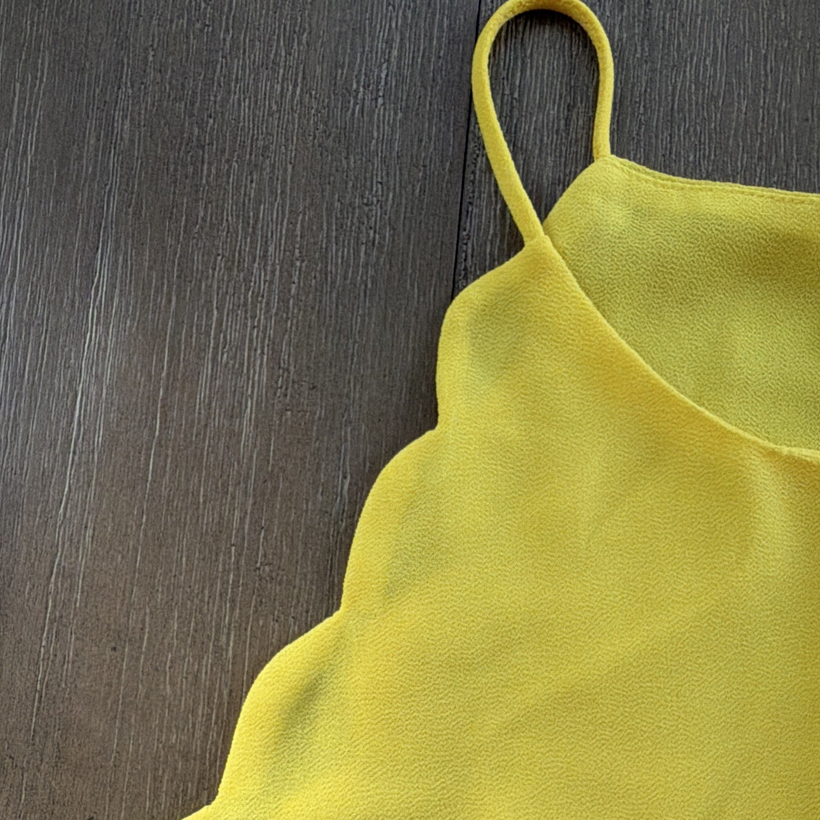 Naked Zebra Pink & Yellow Chiffon Spaghetti Strap Cami Blouse Women’s Small Lot