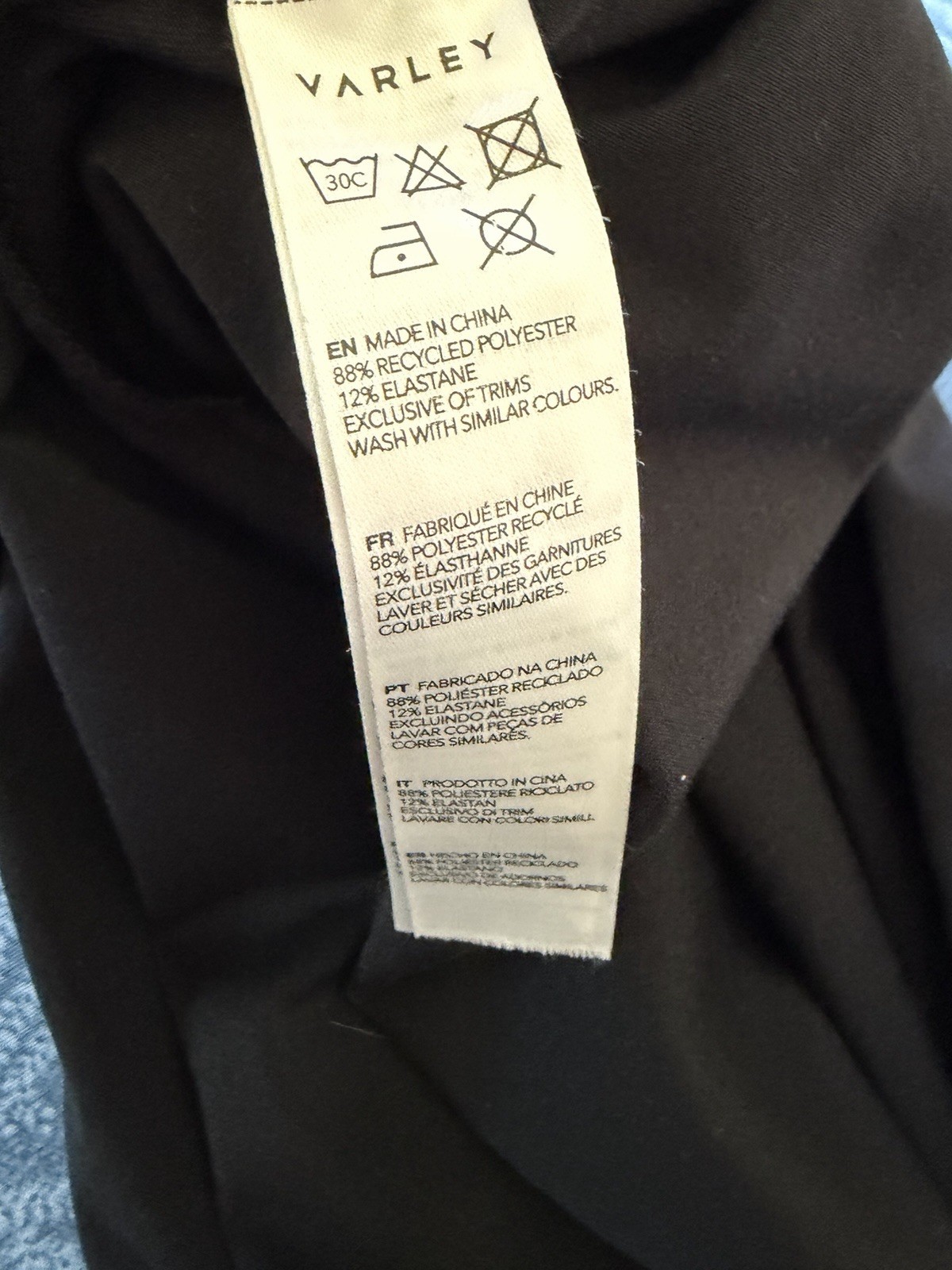 Varley Naples Dress Womens Small Black Sleeveless Activewear Tennis Mini Shirt