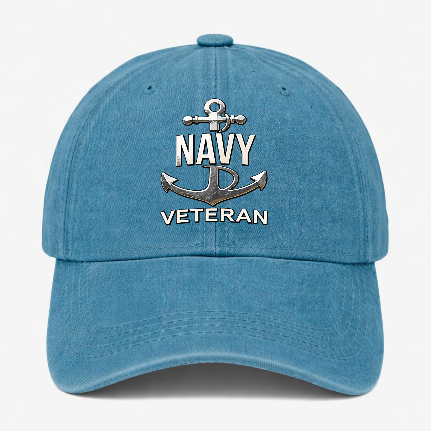 Navy Veteran Hat US Navy Military Veteran Adjustable Washed Baseball Cap