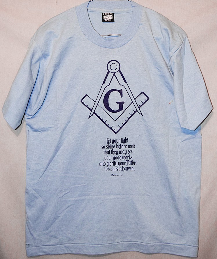 -NOS- 1980’s -MASONIC/FREEMASONRY- Vintage Deadstock USA Single-Stitch T-Shirt