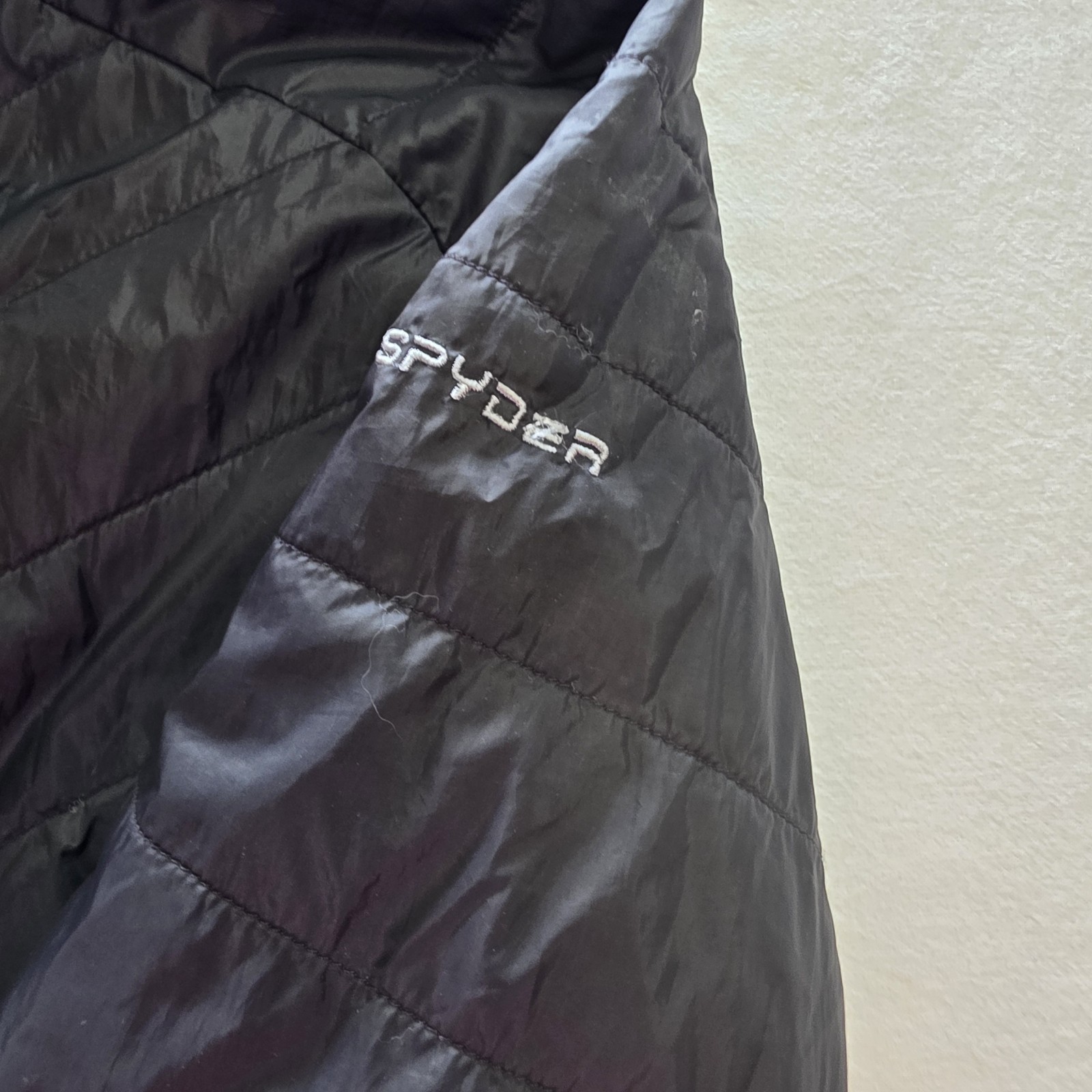 black Spyder women’s puffer jacket