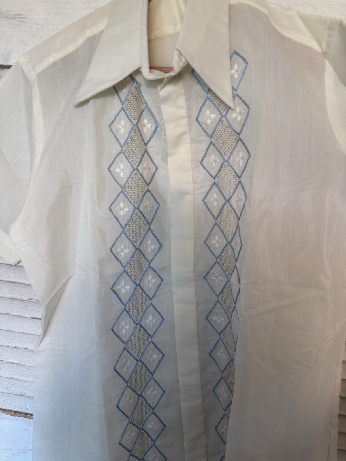Vintage Goldman men’s Shirt Olongapo City Fine Tailor Military Souvenir’s 50’s