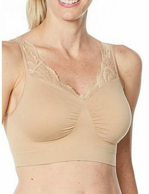 Rhonda Shear Seafoam Green Ahh Bra Lace Neckline New Removable Pads