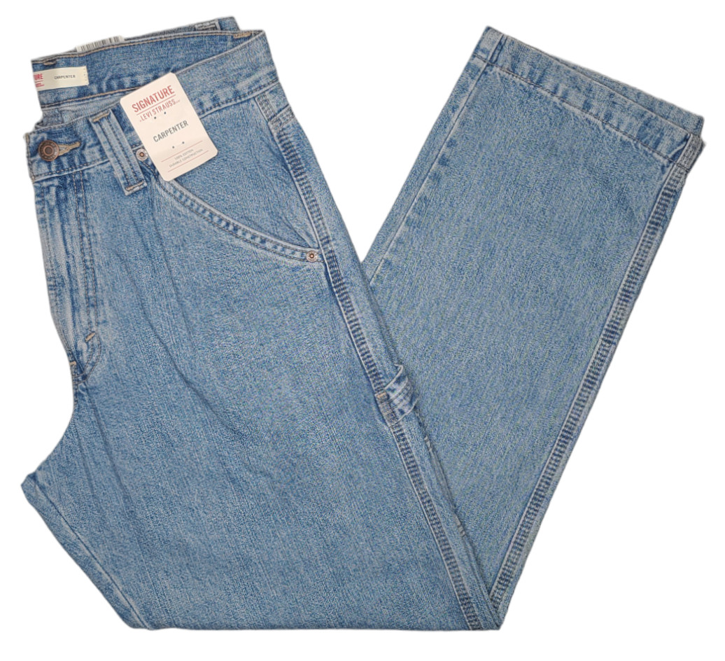 Signature By Levi Strauss & Co. #11588 NEW Men’s 100% Cotton Carpenter Jeans