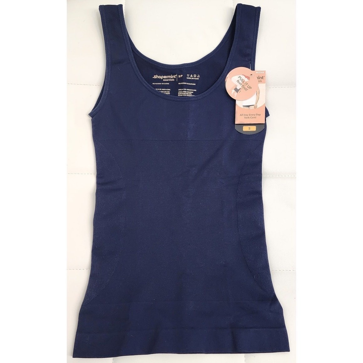 Shapermint Essentials All Day Every Day Tank Cami Navy Blue Shapewear Small NEW