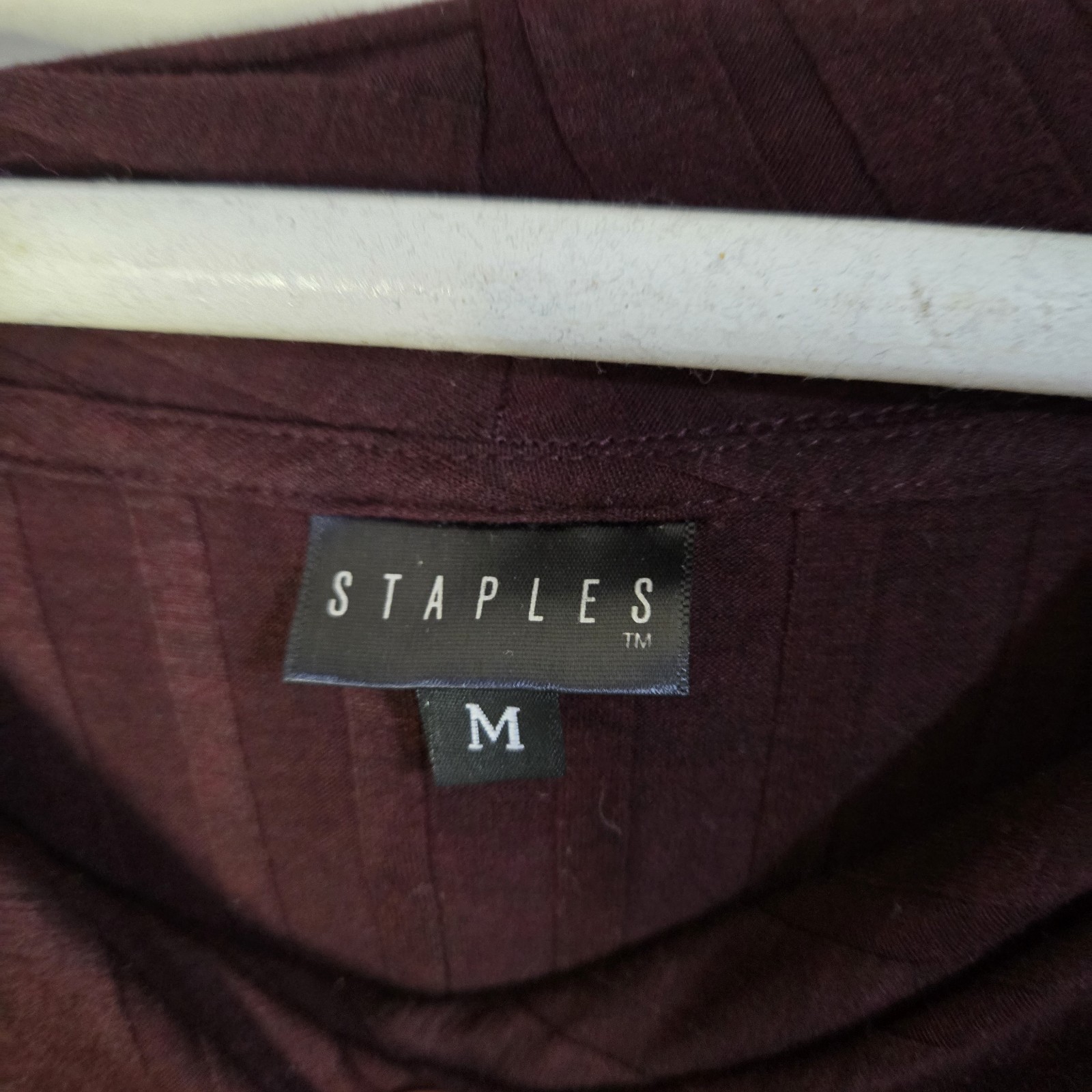Staples Women’s Brown Knit Cowl Neck Pleated Long Sleeve Stretch Top Size M