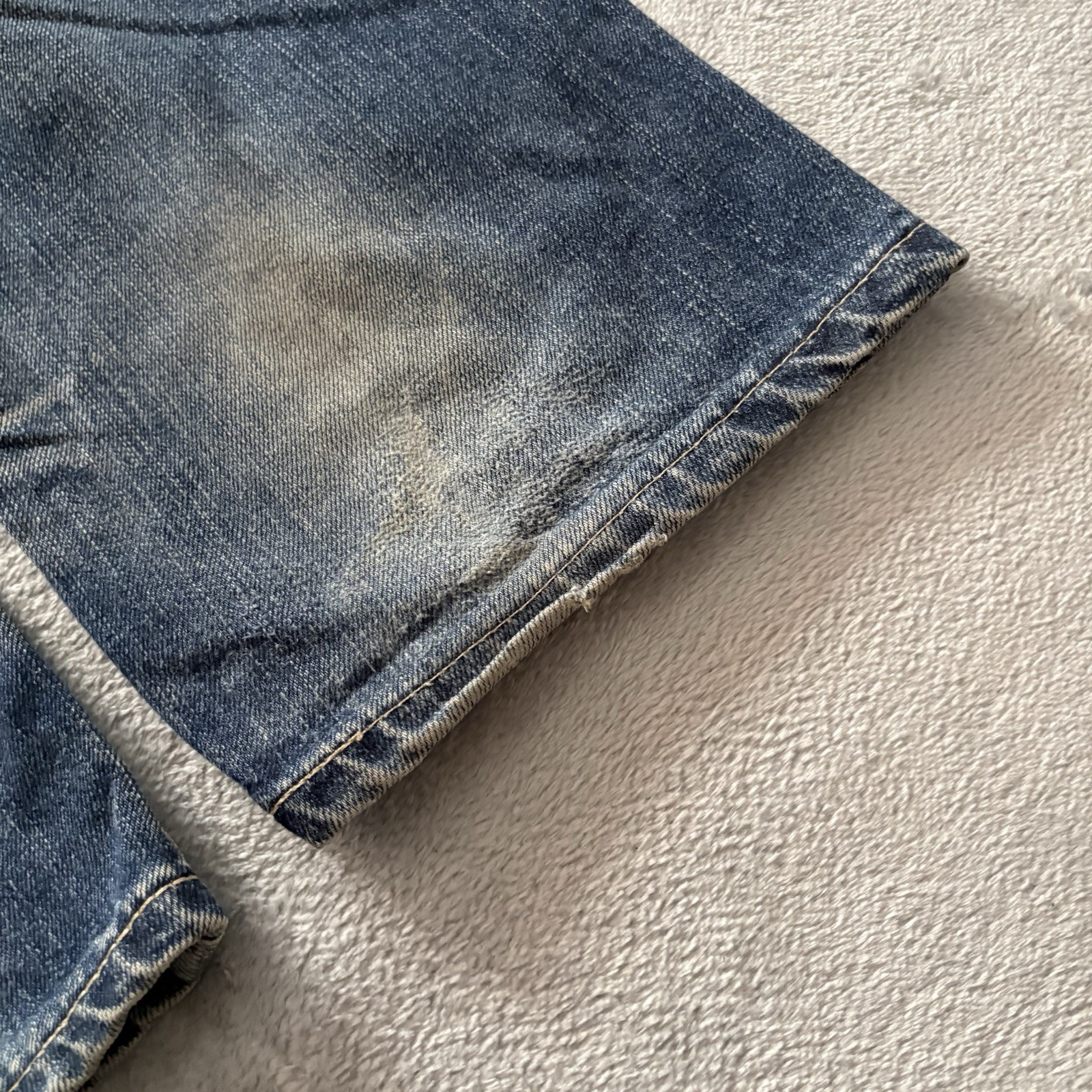 EDWIN 413XV Distressed Denim Jeans Men’s Size 29 Made in Japan Vintage Fade