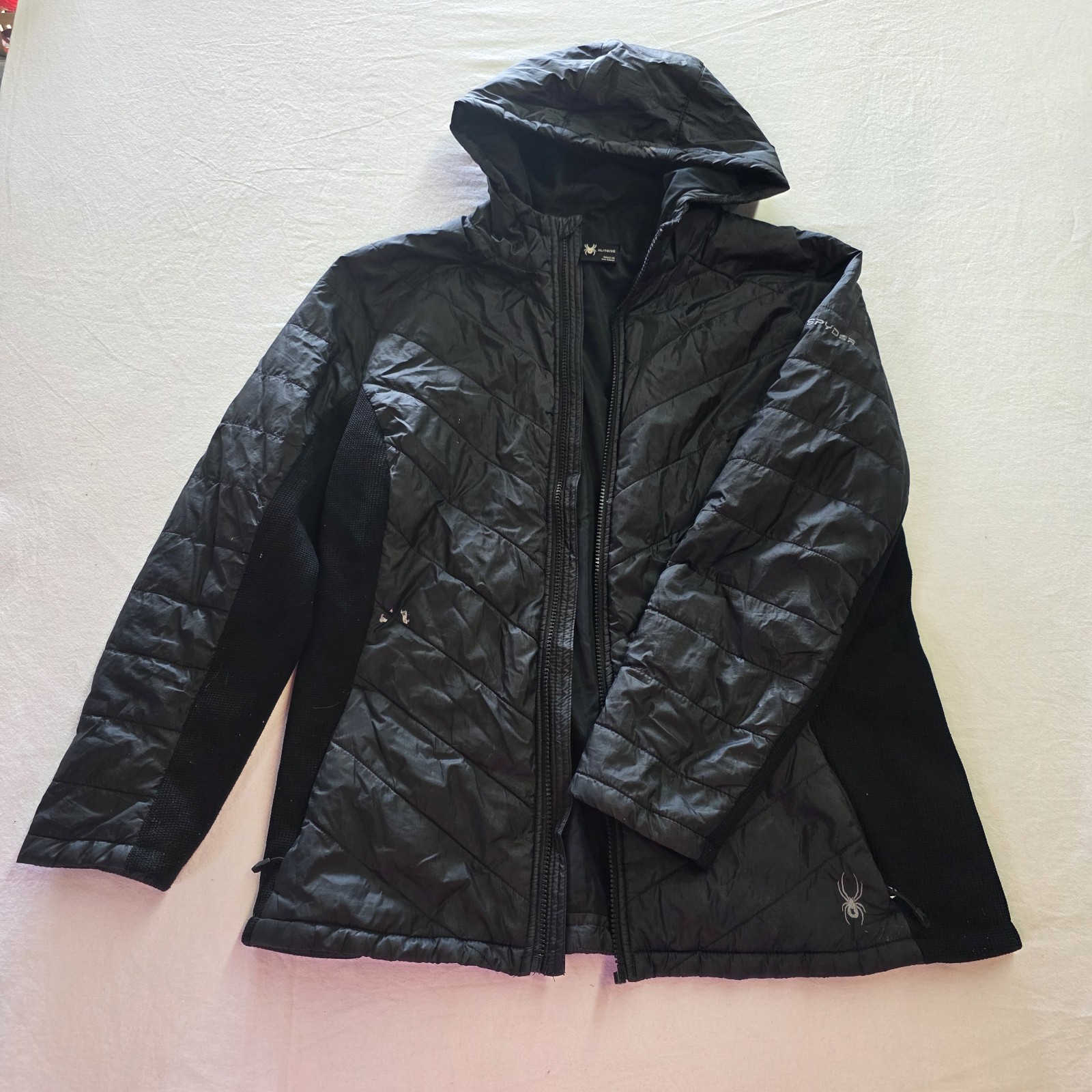 black Spyder women’s puffer jacket