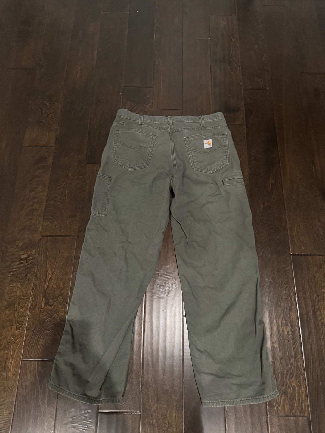 Carhartt FRB159-MOS Flame-Resistant Canvas Carpenter Pants Dark Moss