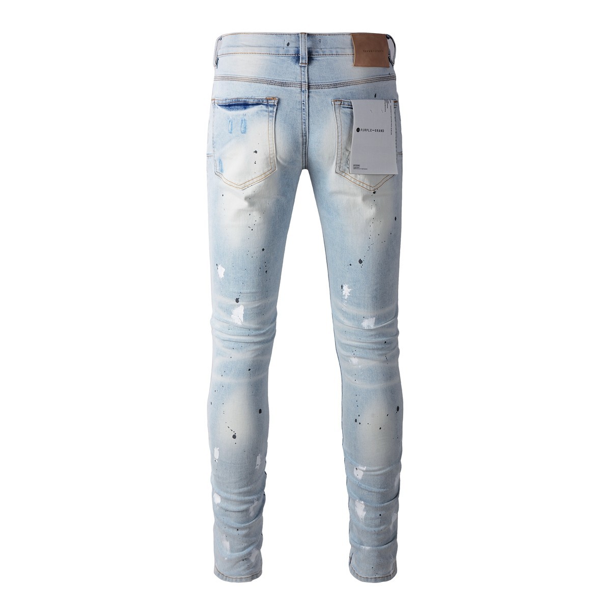 2026 New Purple brand Men’s personalized fashion inkjet Blue jeans