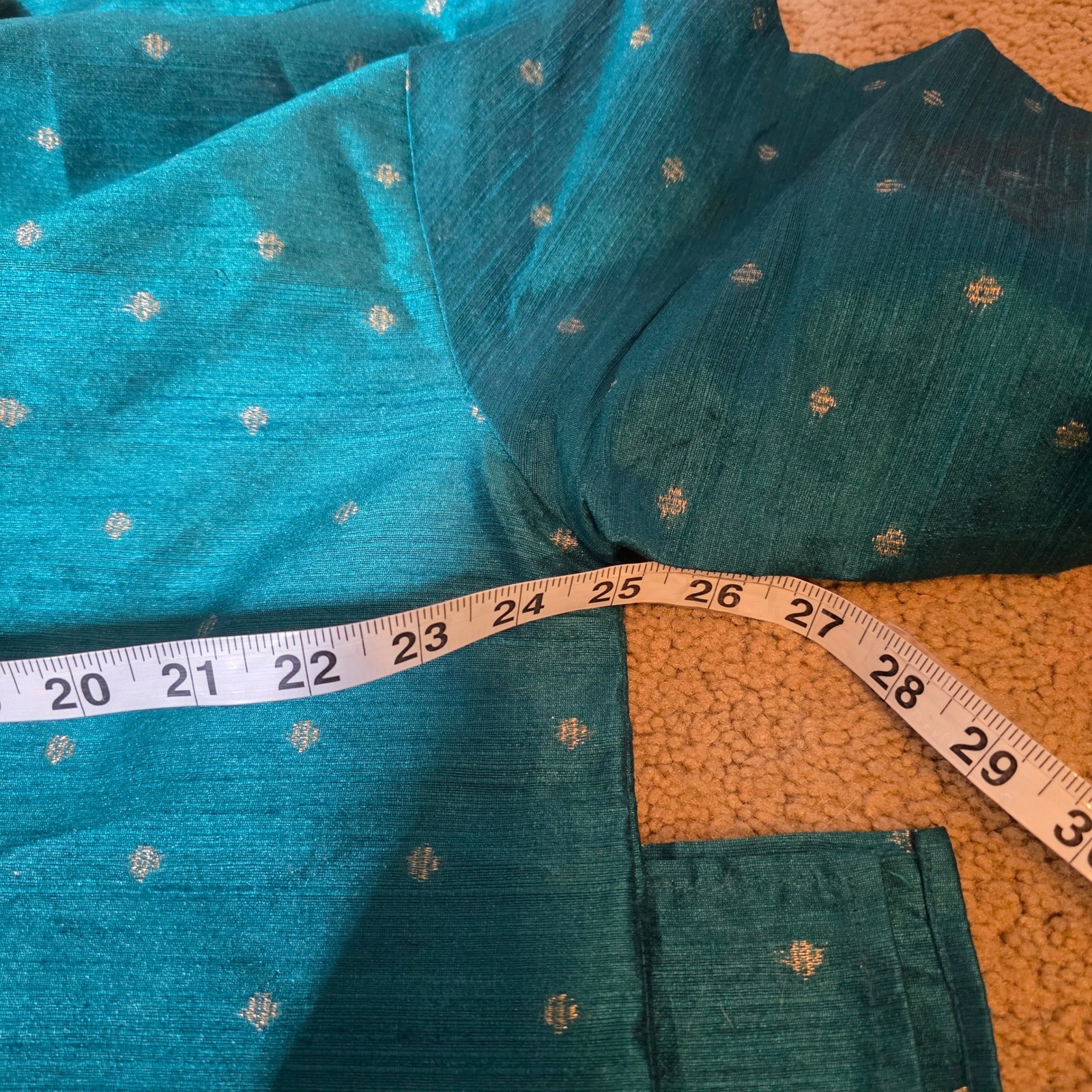 NWT RAJASI POSHAK Teal Geometric Pattern Ethnic Churidar Kurta Men Boys 110cm