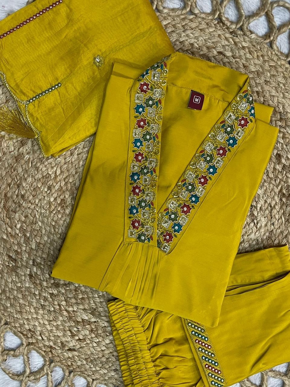 Indian Designer Beautiful Kurti Pant Set Bollywood Wedding Wear Salwar Kameez