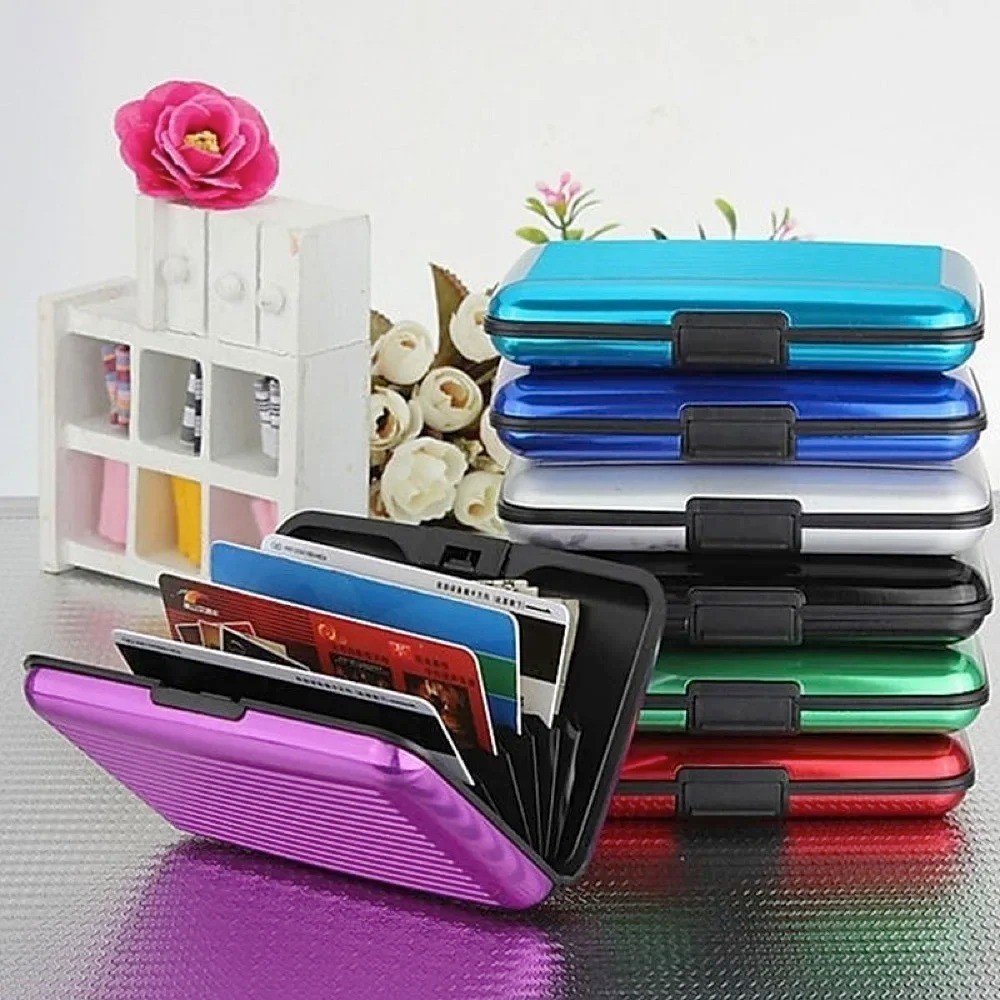 Aluminum RFID Blocking Credit Card Holder for Men & Women Stylish Travel Wallet