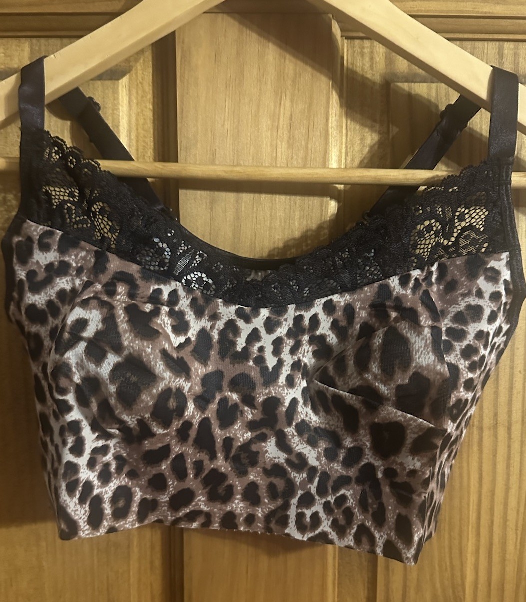 Ruby Ribbon Shapewear 1801 Demiette Leopard Heritage Size 32 NEW