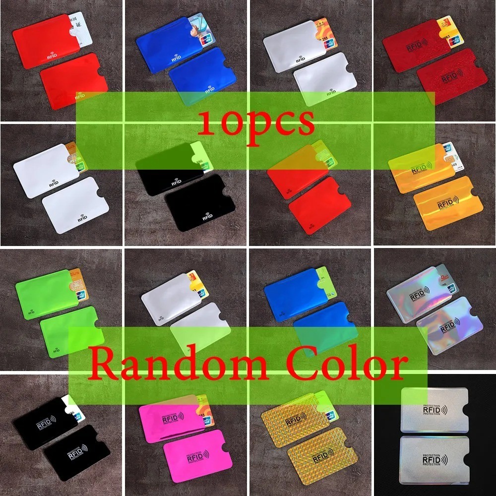 10PCS Anti RFID Blocking Card Sleeve-Secure Credit/Debit Card Holder ID Wallet