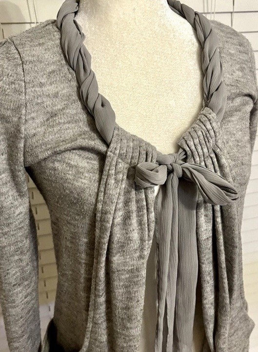 Ryu Tying Grey Cardigan Medium