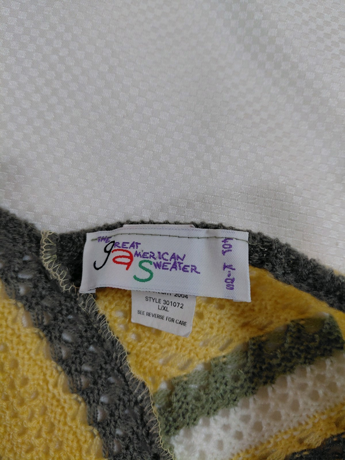 Bohemian Striped Yellow, Gray Acrylic Girls Poncho Large Fringe Made In USA