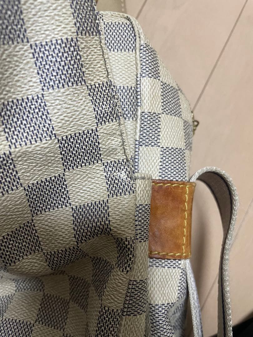 Auth LOUIS VUITTON Damier Azur Naviglio Shoulder Bag Used