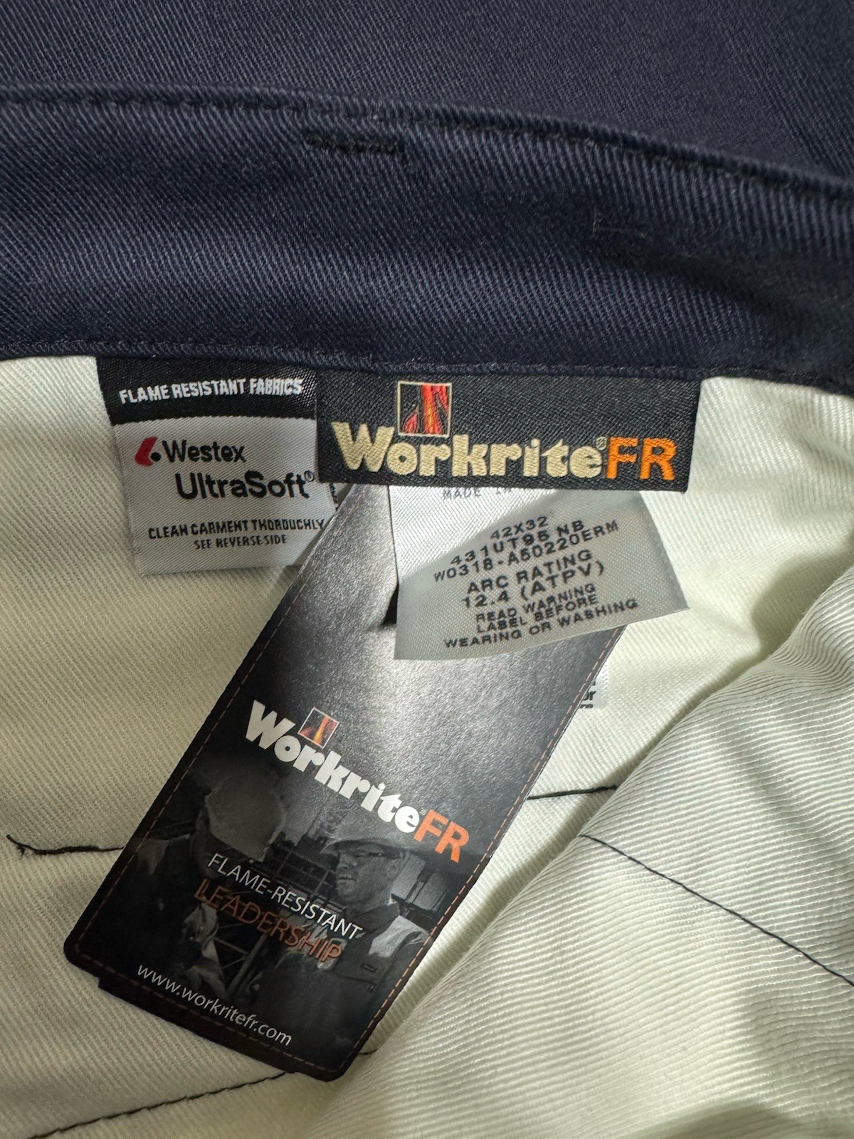 NEW (See Description) Workrite FR #2112 Blue Pants – SIze 42×32 -UltraSoft Cat 2