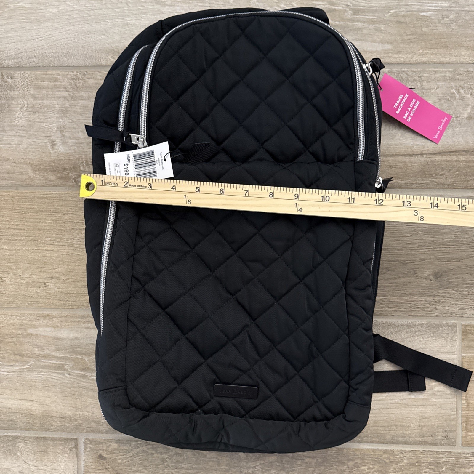 Vera Bradley Women’s Performance Twill Travel Backpack Travel Bag Black