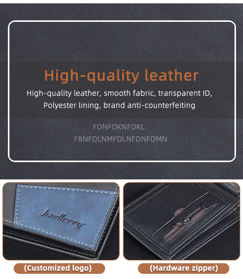 Men’s Leather Bifold ID Card Holder Purse Wallet Billfold Handbag Slim Clutch