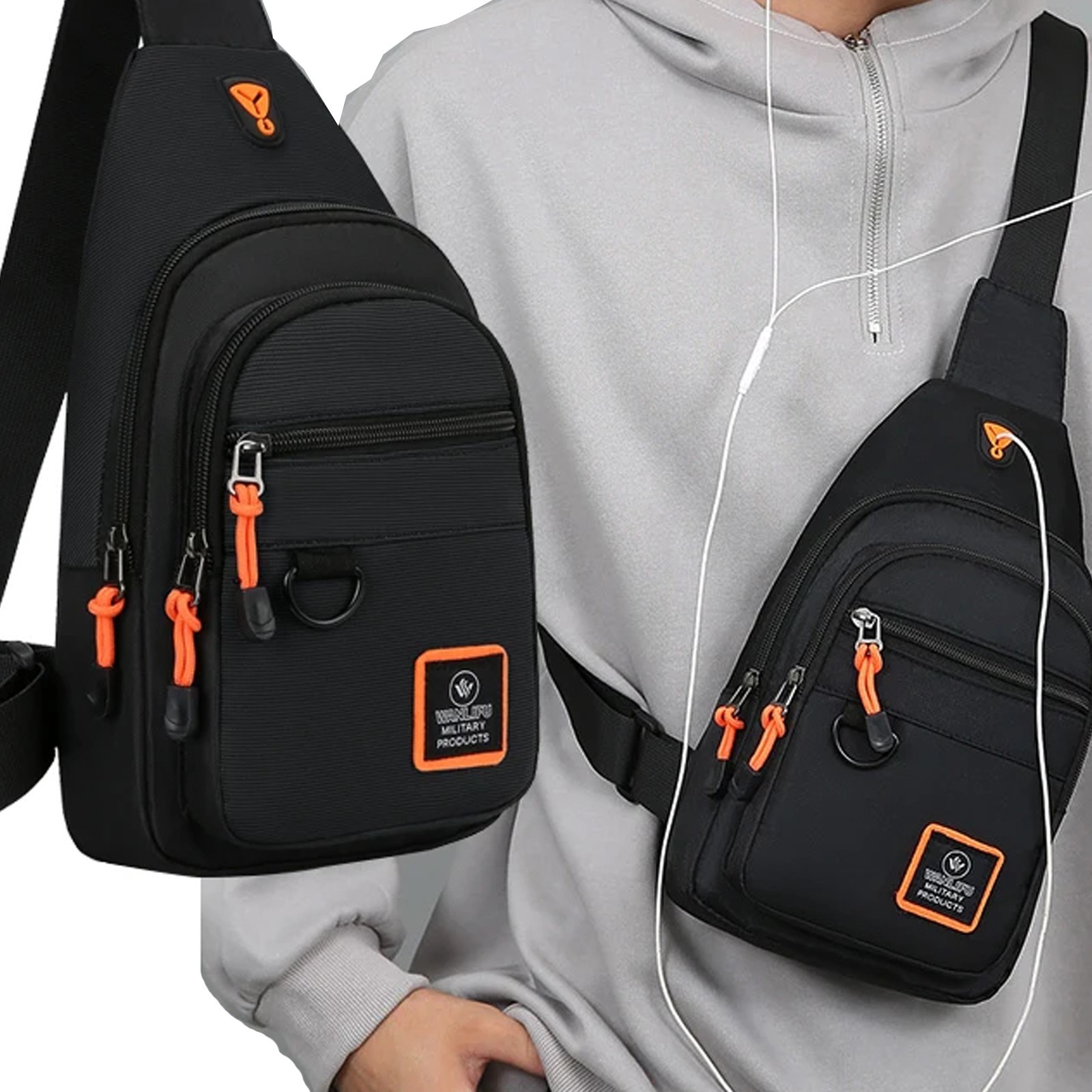 Men’s Waterproof Outdoor Chest Bag – Hiking Sports Crossbody Shoulder Pack