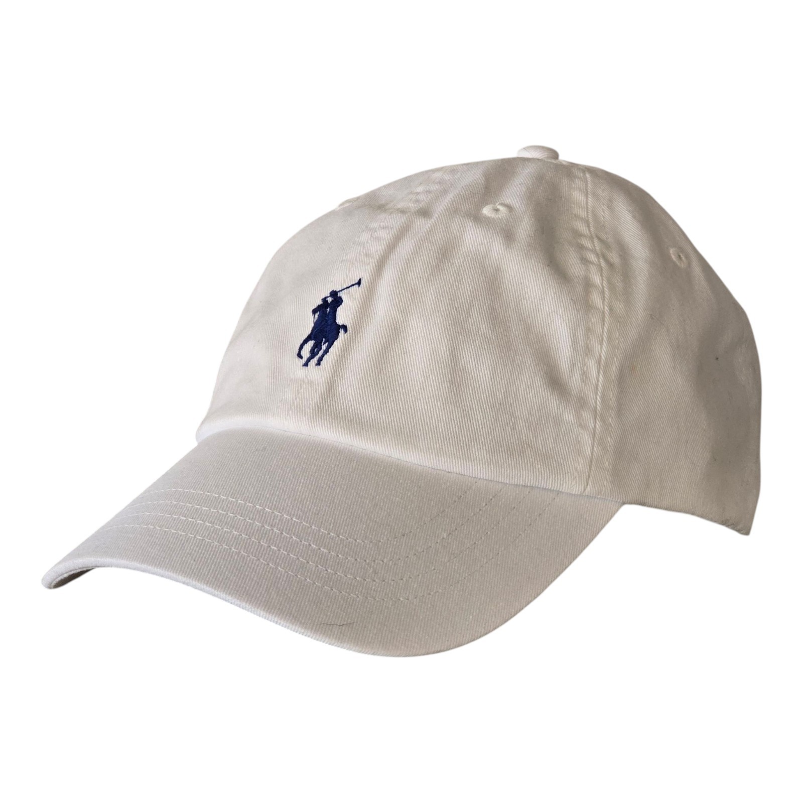Polo Ralph Lauren Men’s One Size Cotton Chino Adjustable Ball Cap White Blue
