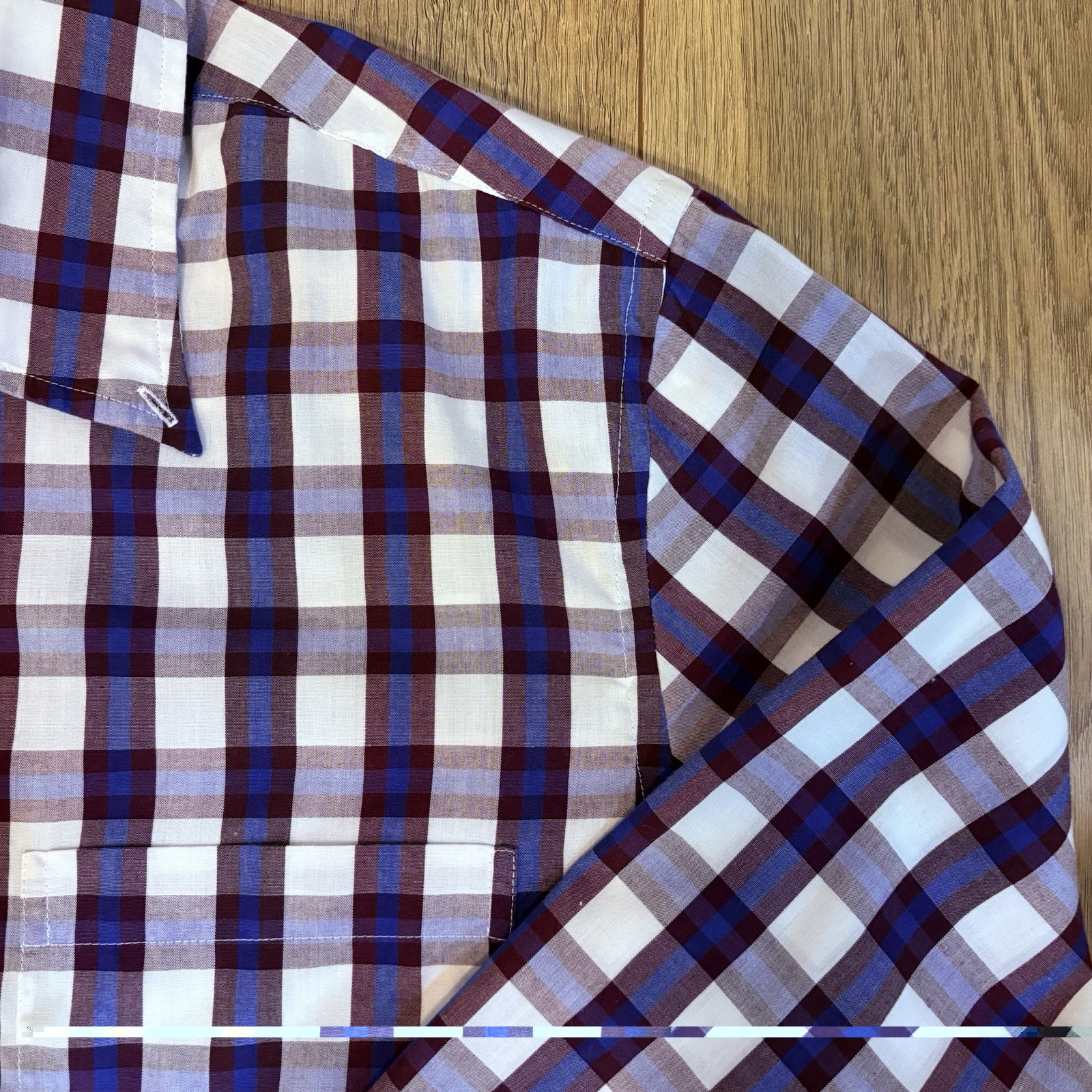 Saddlebred – Big & Tall, Easy Care, Check Long Sleeve Button Dress Shirt XLT