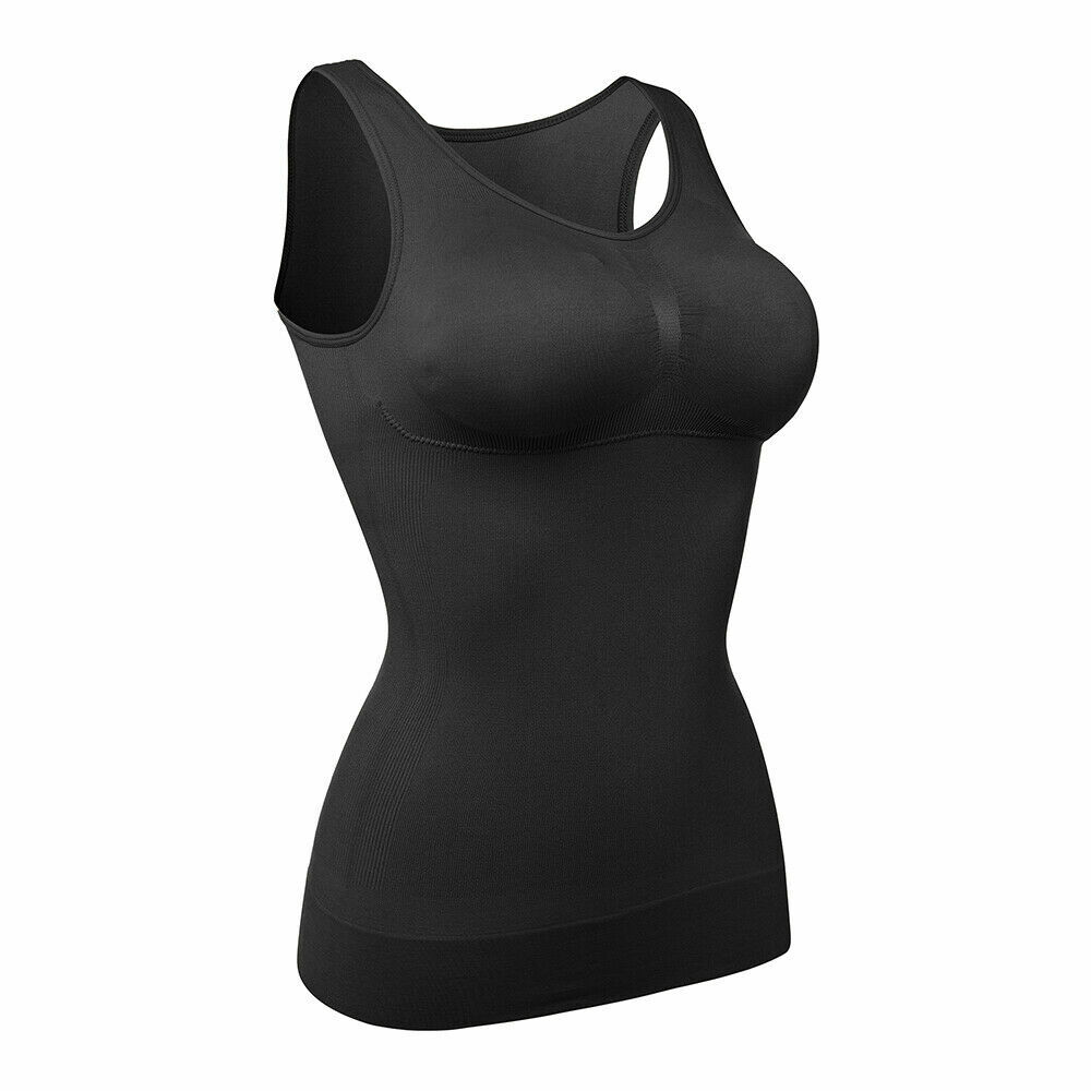 Womens Camisole Tank Top Body Shaper Slimming Firm Tummy Control Shapewear Vest