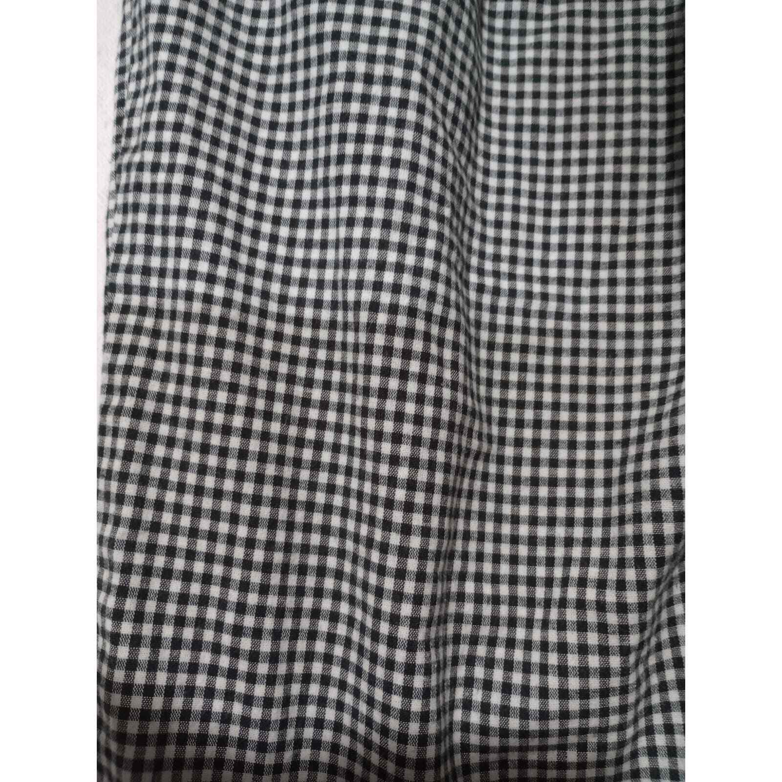Gingham Checkered High Waist Cropped Pants Trousers Career Casual