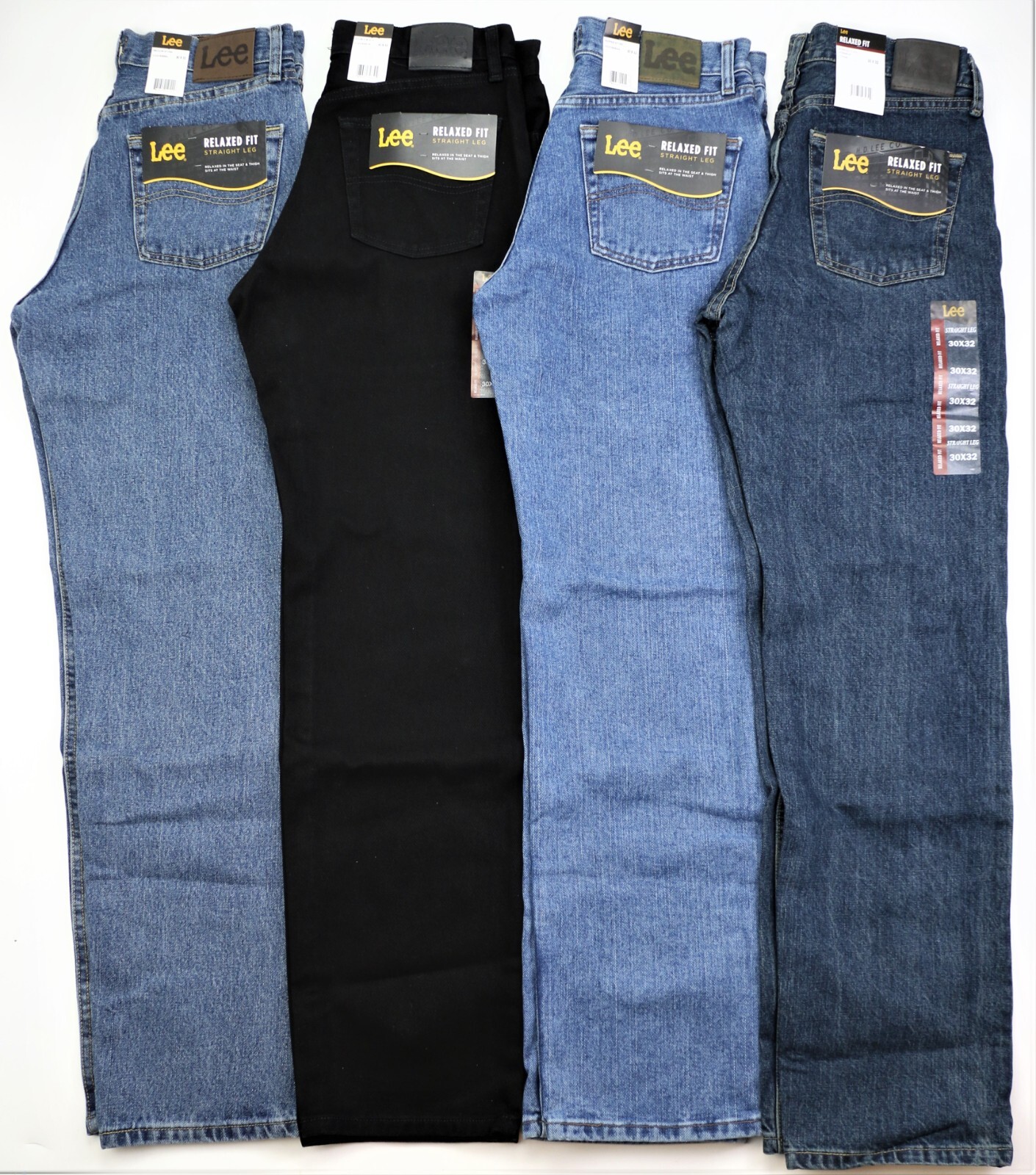 Lee Men’s Relaxed Fit Straight Leg Jeans All Men’s Sizes Four Colors 100% Cotton
