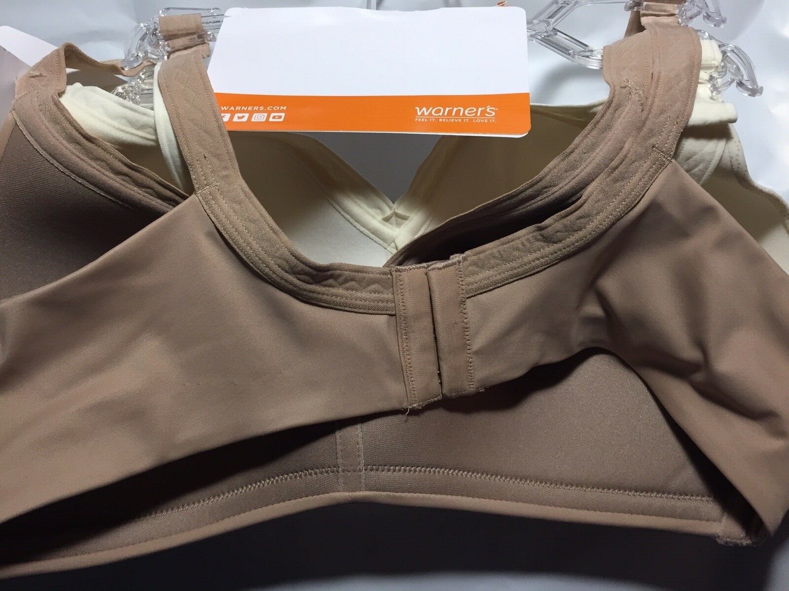 Warner’s Wirefree Bras T-Shirt Lined Seamless Cups Style 4011 Set of 2 New $60