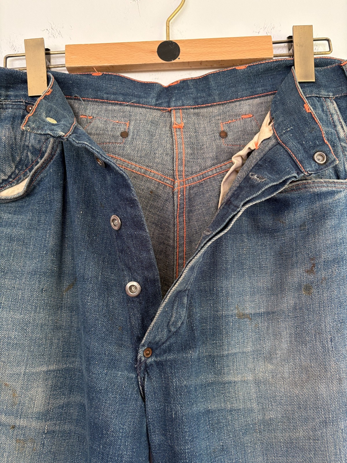 Vintage 1930s 40s Buckle back jeans