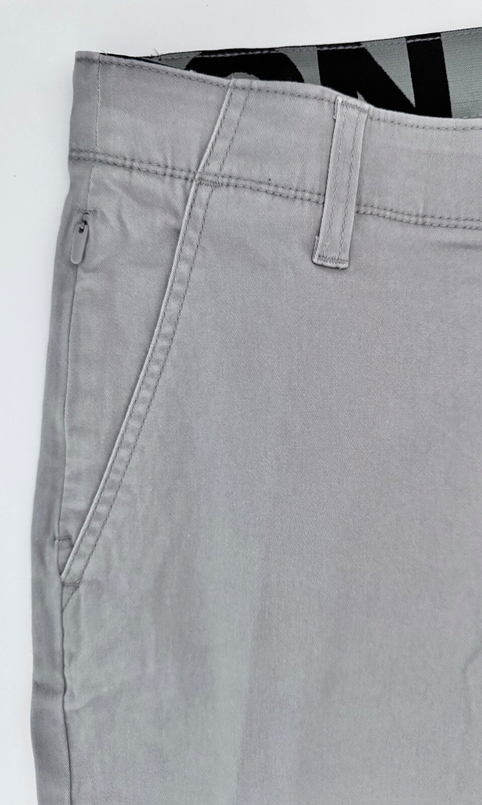 IRON CO Men’s Stretch Shorts (SIZE 38) Flex Waist Flat Front LUNAR GREY New Tag!