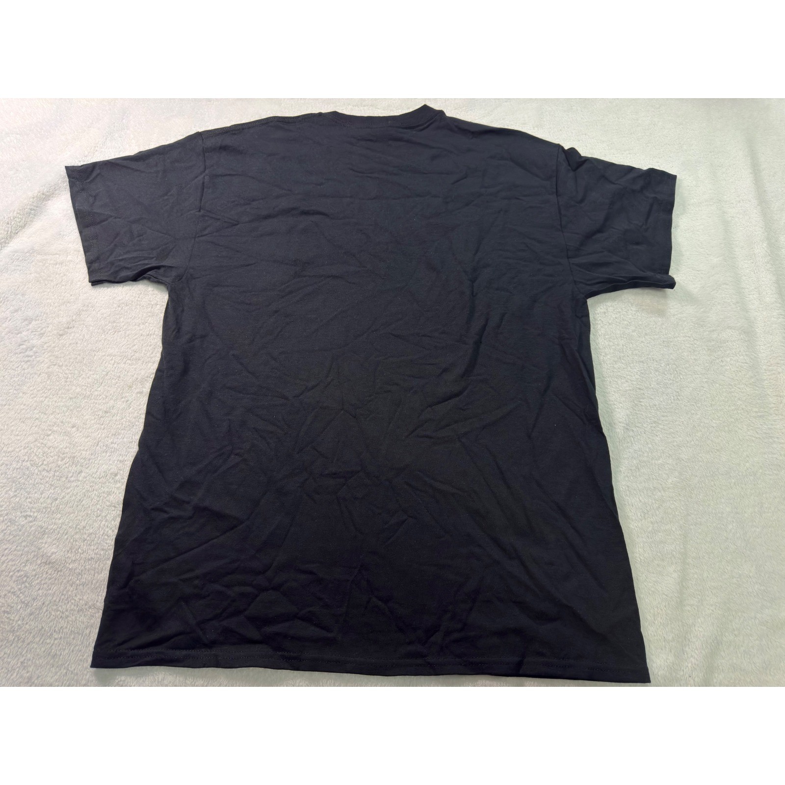 Gildan Ultra Cotton Black Marine Veteran Defender of Freedom Graphic Tee Mens L