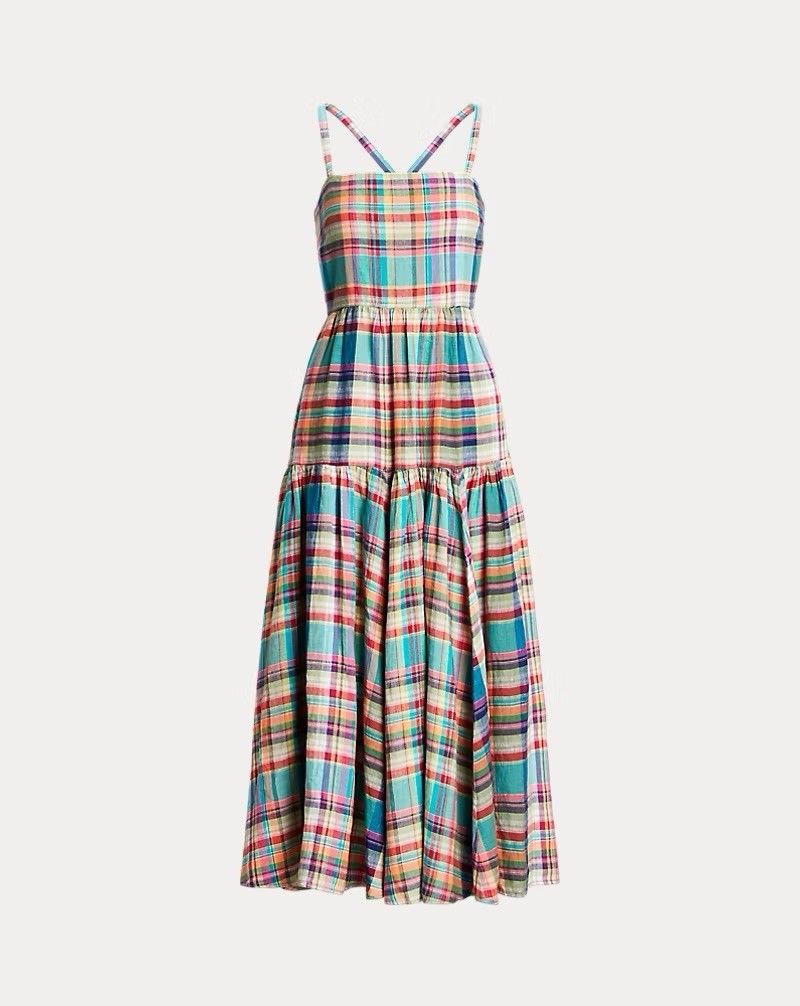 Polo Ralph Lauren Plaid Linen Sundress