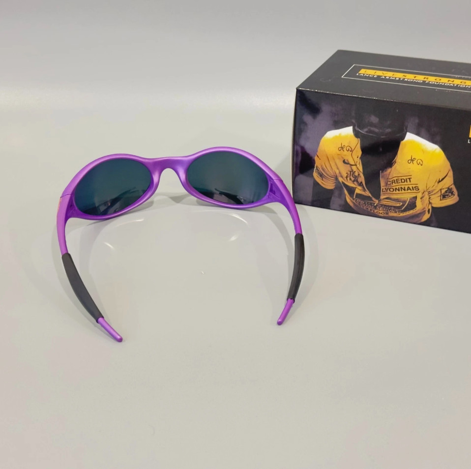 Oakley Eye Jacket Polarized Sunglasses Purple Frame Ruby Lens New