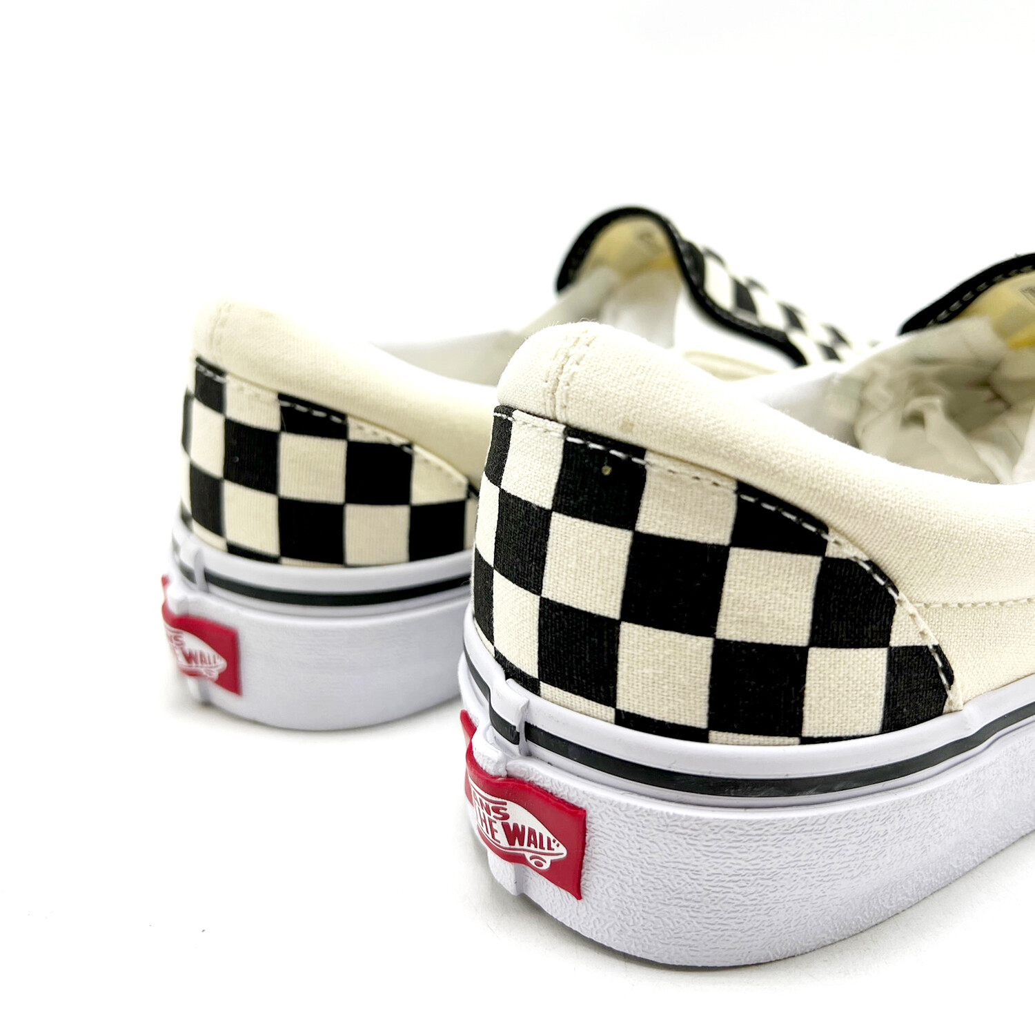 *NEW* Unisex VANS CHECKERBOARD SLIP-ON BLACK / OFF WHITE (VN000EYEBWW)