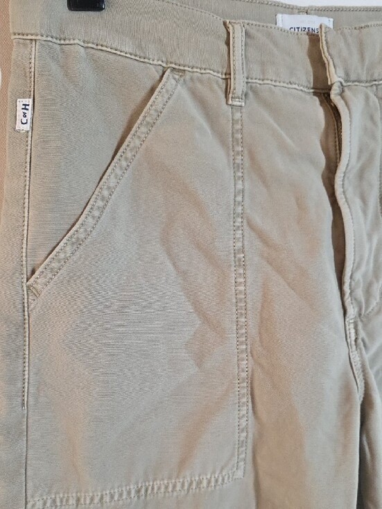 NEW $248 CITIZENS OF HUMANITY MARCELLE LOW SLUNG CARGO PANTS IN BRN QTZ SIZE 28