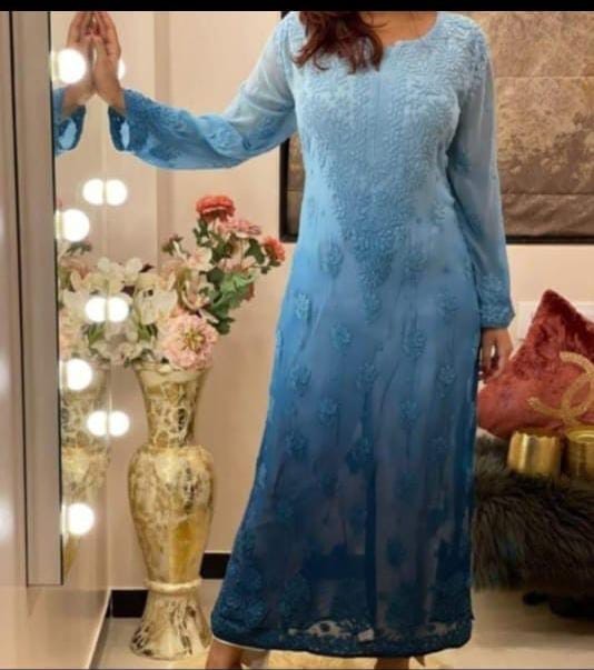 Premium Heavy Design Modal Kurti – Hand Embroidery with Ghas Patti Work | Dyeabl