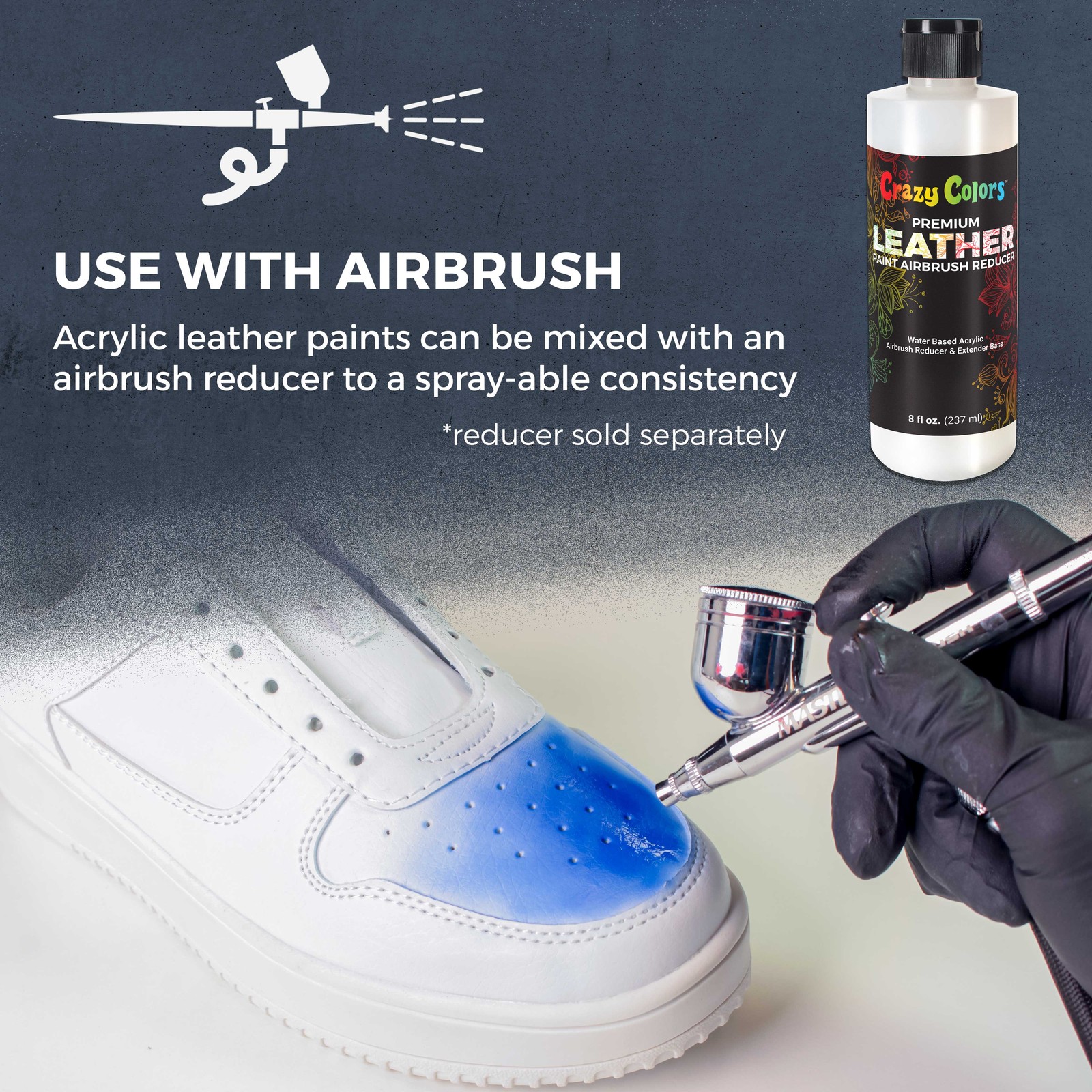 Acrylic Leather and Shoe Paint Kit, 13 Colors Set, 1 oz Bottles – Sneakers, Bags
