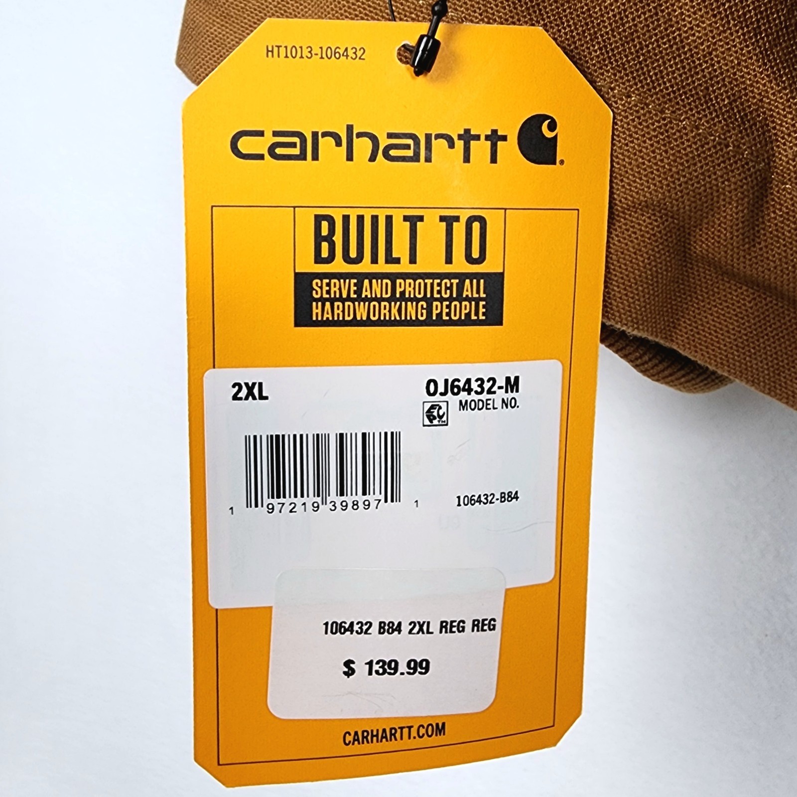 NWT Carhartt Montana 2-Tone Brown Rugged Flex Duck Insulated Zip Jkt Men 2XL