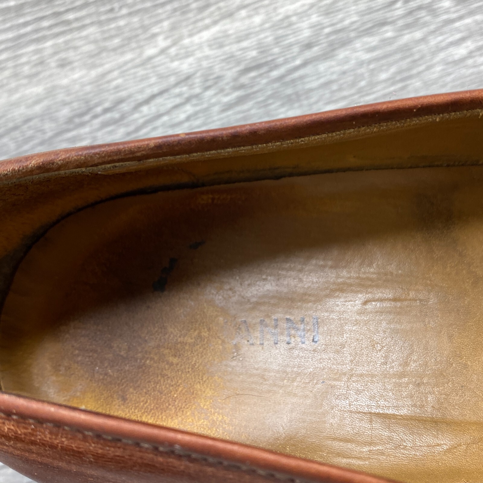 Magnanni Sasso Brown Leather Penny Loafers Mens 9.5 M Dress Shoes Made in Spain