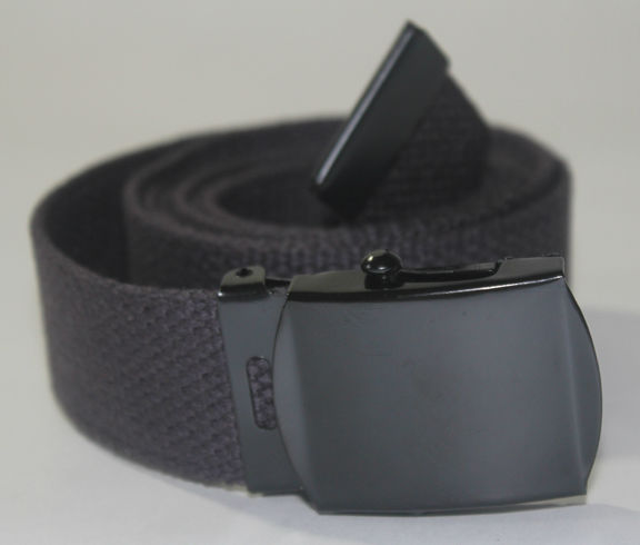 NEW ADJUSTABLE CANVAS MILITARY WEB BELT BUCKLE BLACK NAVY BLUE GREY OLIVE GREEN