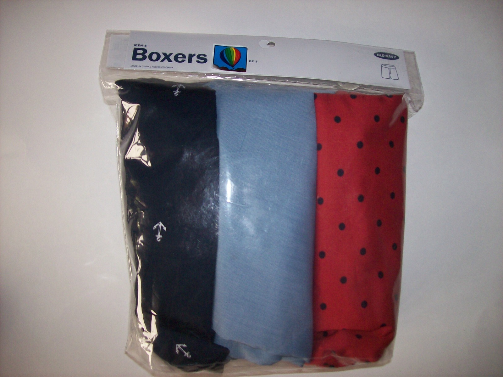 Old Navy Underwear Mens 3 Boxers Anchors Dot Blue Sky S M L XL XXL XXXL New